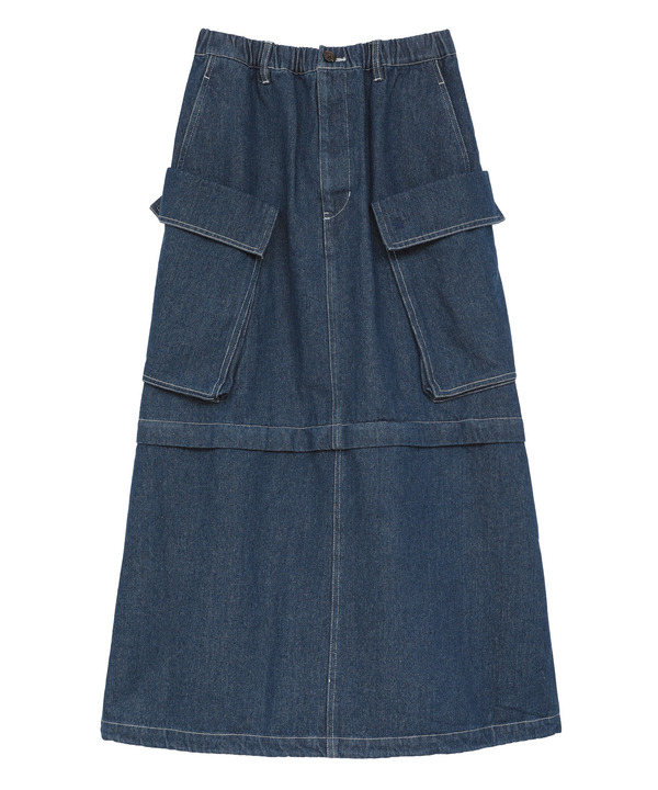 2WAY DETACHABLE MILITARY DENIM CARGO SKIRT 詳細画像 14