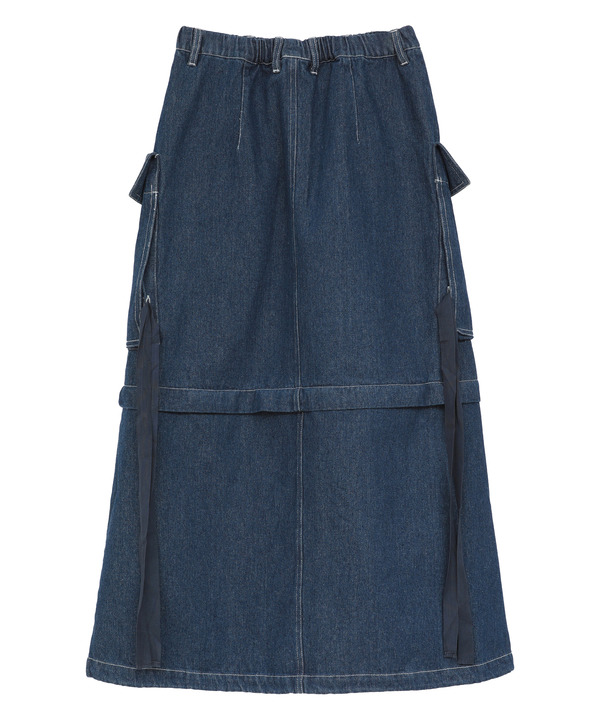2WAY DETACHABLE MILITARY DENIM CARGO SKIRT 詳細画像 15