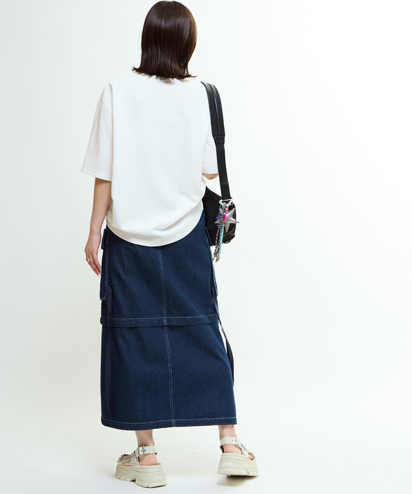 2WAY DETACHABLE MILITARY DENIM CARGO SKIRT 詳細画像 3