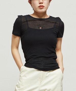 STAR★ CUTTING SHEER TOP