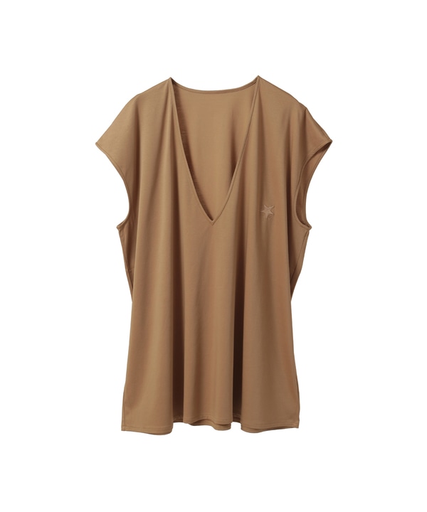 V NECK SLEEVELESS PULLOVER 詳細画像 ベージュ 1