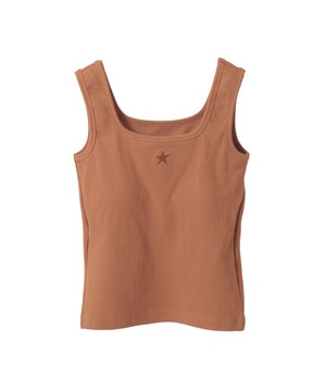 STAR★ PADDED SQUARE RIB TANK TOP