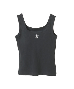 STAR★ PADDED SQUARE RIB TANK TOP