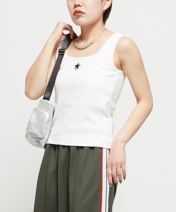 STAR★ PADDED SQUARE RIB TANK TOP 詳細画像 1