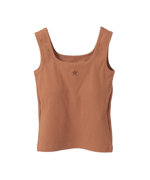 STAR★ PADDED SQUARE RIB TANK TOP 詳細画像 キャメル 1