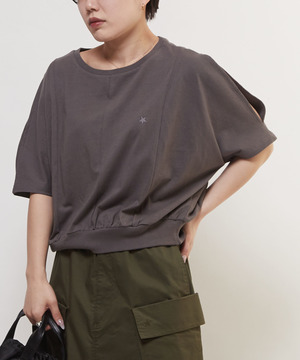 SLIT DOLMAN SLEEVE SHORT TEE