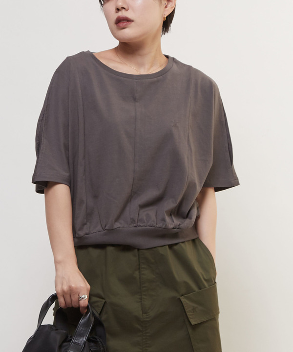 SLIT DOLMAN SLEEVE SHORT TEE 詳細画像 2