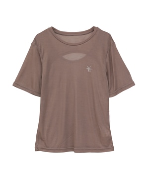 BACK OPEN SHEER TOP