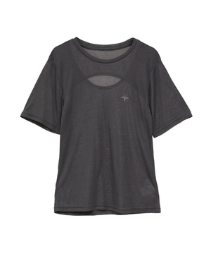 BACK OPEN SHEER TOP