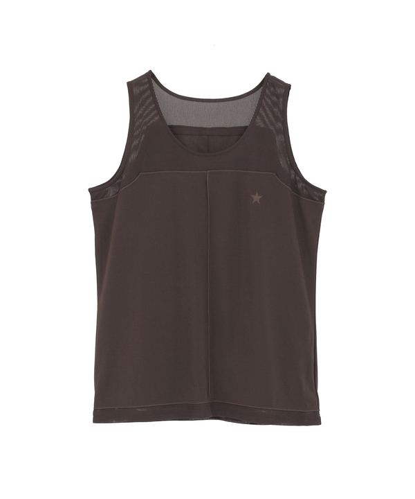 SHEER LAYERED TANK TOP 詳細画像 ブラウン 1