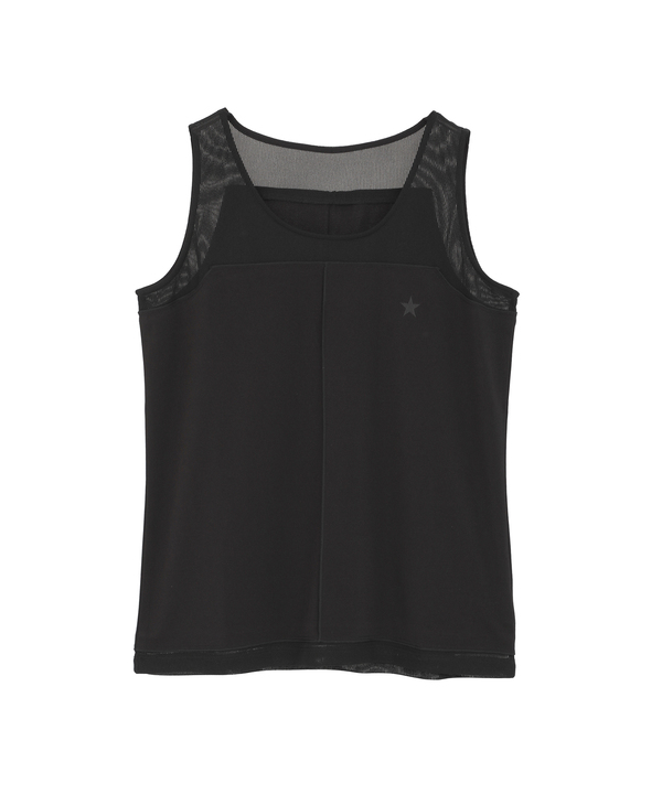 SHEER LAYERED TANK TOP 詳細画像 ブラック 1