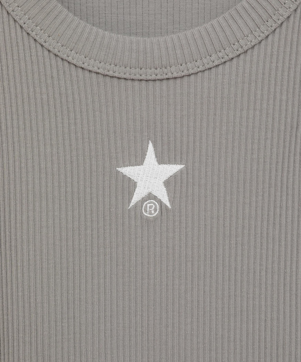 STAR★ ONEPOINT RIB HALTER NECK TANK TOP 詳細画像 11
