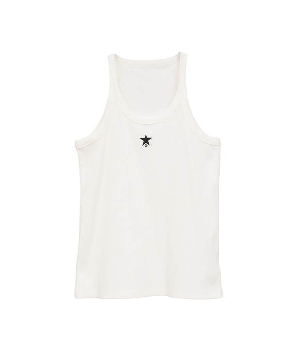 STAR★ ONEPOINT RIB HALTER NECK TANK TOP 詳細画像 ホワイト 1