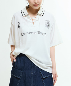 LACE-UP COLLAR SOCCER TEE