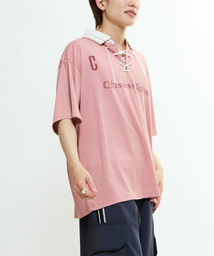 LACE-UP COLLAR SOCCER TEE