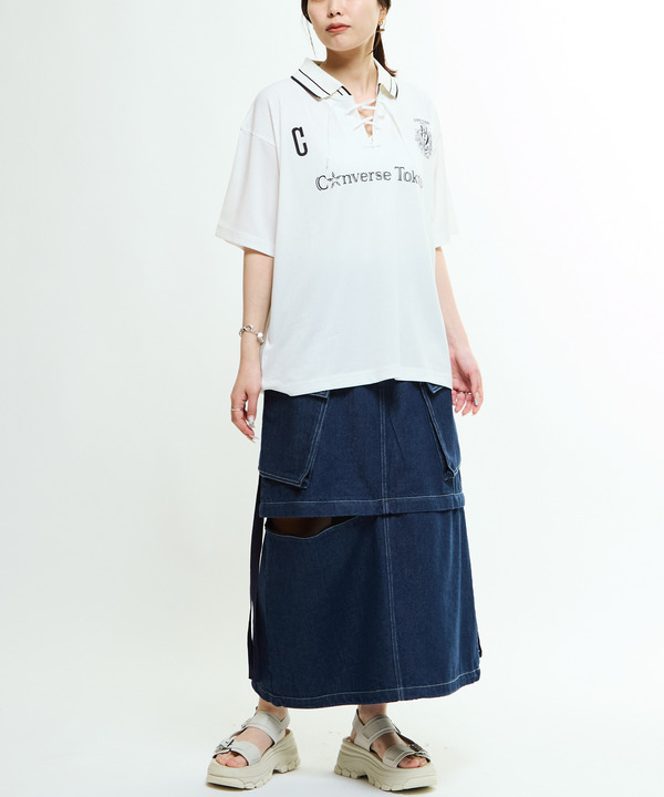 LACE-UP COLLAR SOCCER TEE 詳細画像 1