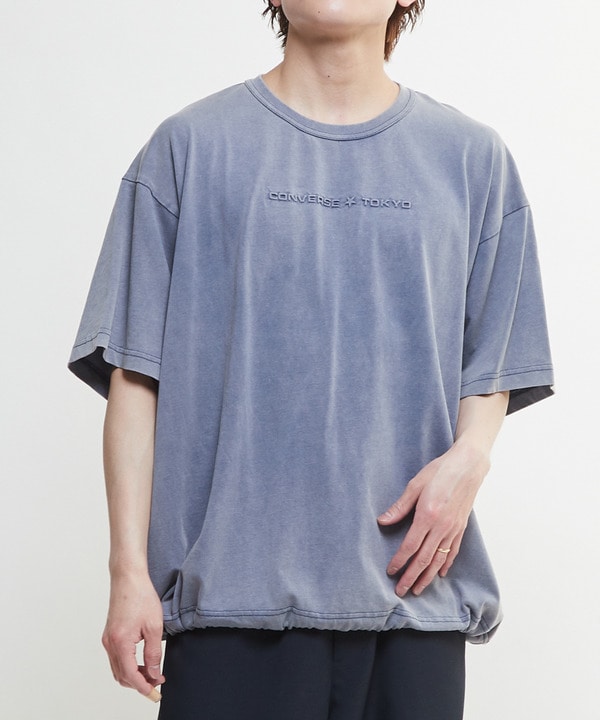 CHEMICAL WASH EMBOSSED LOGO TEE 詳細画像 ブルー 1