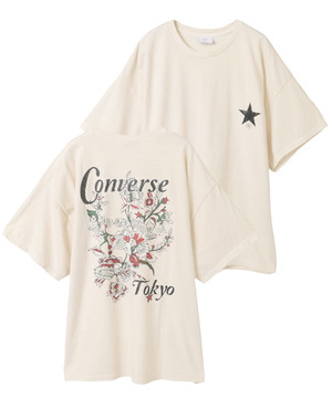 PIGMENT DYE FLOWER LOGO TEE