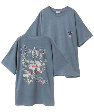 PIGMENT DYE FLOWER LOGO TEE