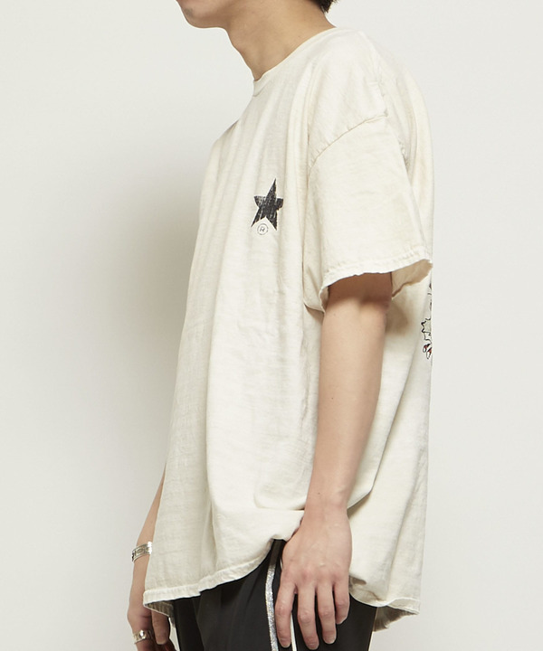 PIGMENT DYE FLOWER LOGO TEE 詳細画像 1