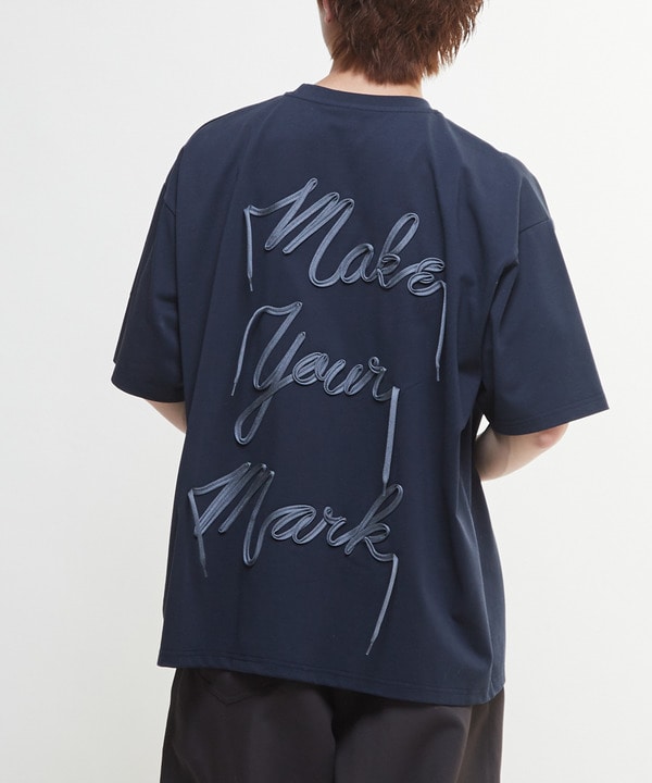 MAKE YOUR MARK BACK SPINDLE LOGO TEE 詳細画像 ネイビー 1