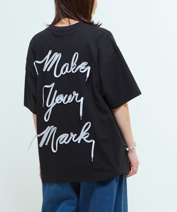 MAKE YOUR MARK BACK SPINDLE LOGO TEE 詳細画像 ブラック 1