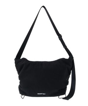 SIDE GATHER NYLON PADDED SHOULDER BAG