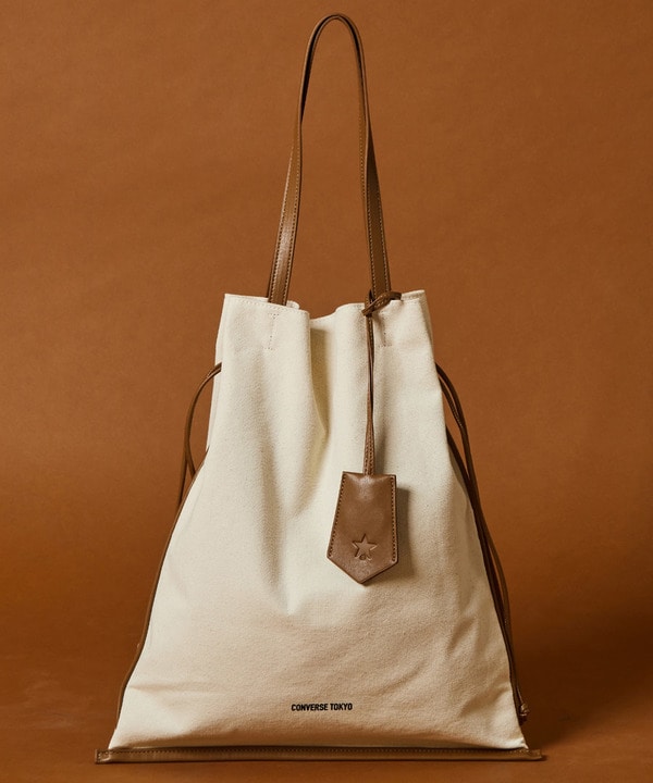 CANVAS GATHERED TOTE BAG 詳細画像 ベージュ 1