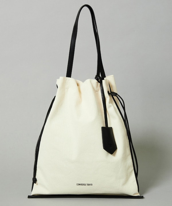 CANVAS GATHERED TOTE BAG 詳細画像 ブラック 1