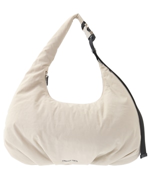 2WAY NYLON GATHER MOON SHOULDER BAG