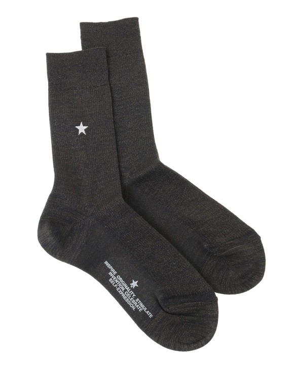 STAR★ GLITTER RIB SOX 詳細画像 チャコールグレー 1