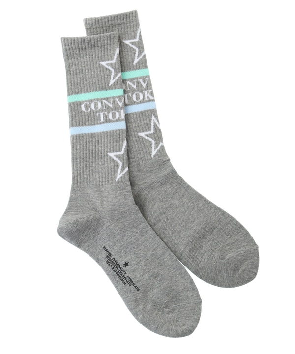 STAR★ LOGO RIB LINE SOX 詳細画像 グレー 1