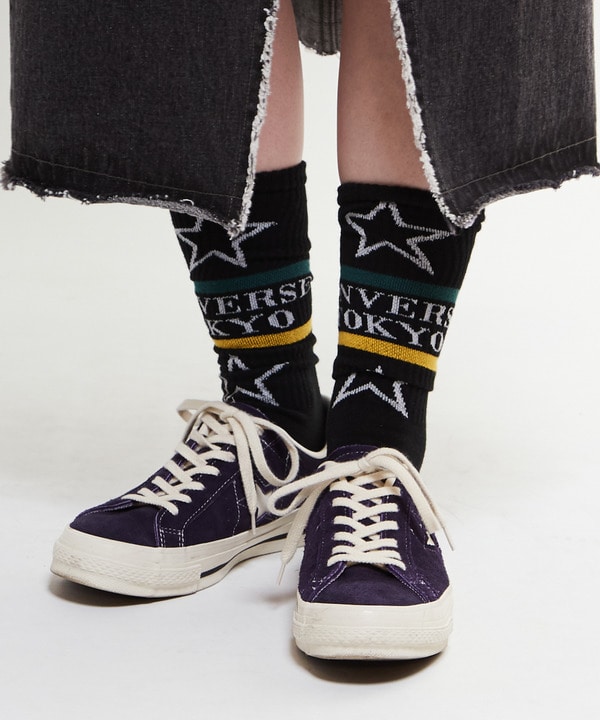 STAR★ LOGO RIB LINE SOX 詳細画像 ブラック 1