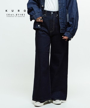 【KURO】WIDE DENIM PANTS INDIGO (WOMEN'S)