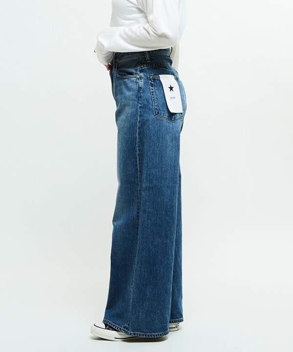 【KURO】WIDE DENIM PANTS LIGHT INDIGO (WOMEN'S) 詳細画像 2