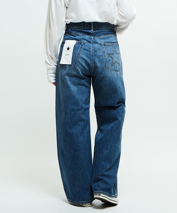 【KURO】WIDE DENIM PANTS LIGHT INDIGO (WOMEN'S) 詳細画像 4