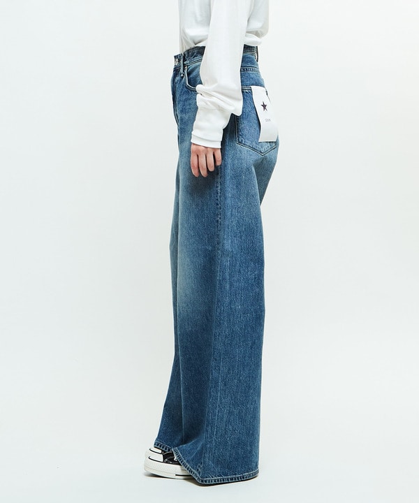 【KURO】WIDE DENIM PANTS LIGHT INDIGO (WOMEN'S) 詳細画像 8