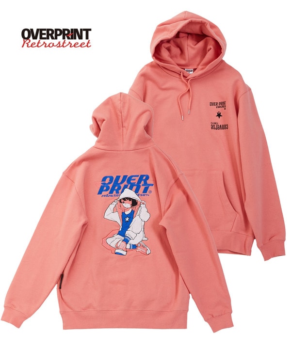 【over print】STREET GIRL HOODIE (mamoru) 詳細画像 ピンク 1