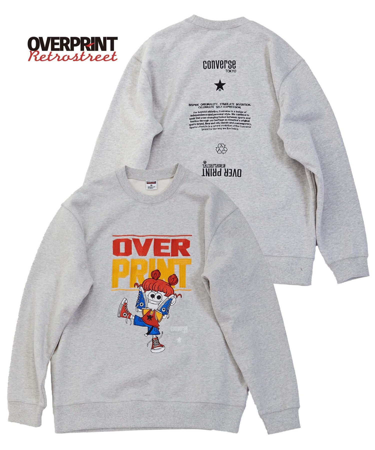 over print】STREET GIRL SWEAT (ZERO ZERO HERO)｜CONVERSE