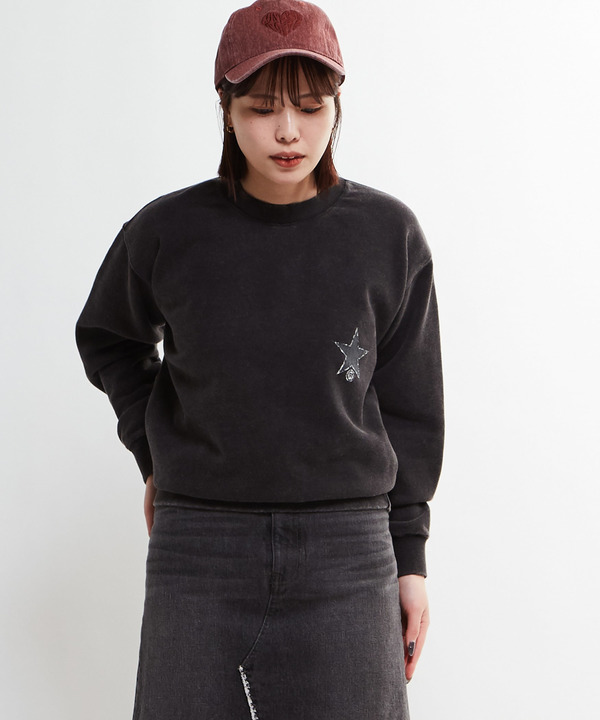 PIGMENT DYE DISTRESSED HEART LOGO CAP 詳細画像 1