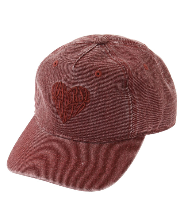 PIGMENT DYE DISTRESSED HEART LOGO CAP 詳細画像 レッド 1