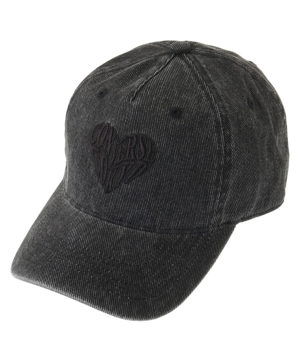 PIGMENT DYE DISTRESSED HEART LOGO CAP 詳細画像 ブラック 1
