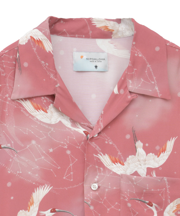【NIPOALOHA】"朱鷺-TOKI" SHORT SLEEVE SHIRT 詳細画像 2