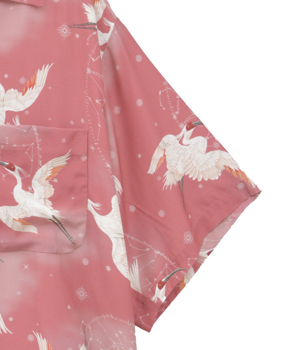 【NIPOALOHA】"朱鷺-TOKI" SHORT SLEEVE SHIRT 詳細画像 3