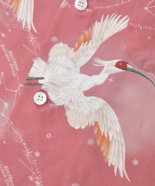 【NIPOALOHA】"朱鷺-TOKI" SHORT SLEEVE SHIRT 詳細画像 5