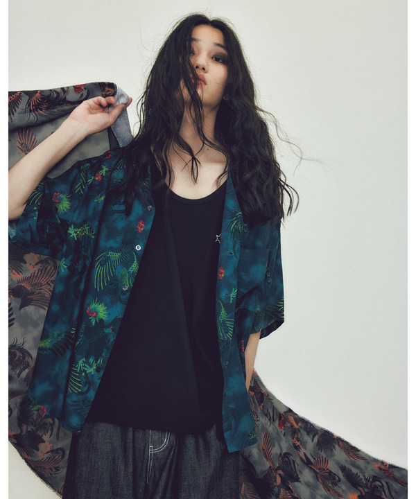 【NIPOALOHA】"軍鶏-SHAMO" SHORT SLEEVE SHIRT 詳細画像 1