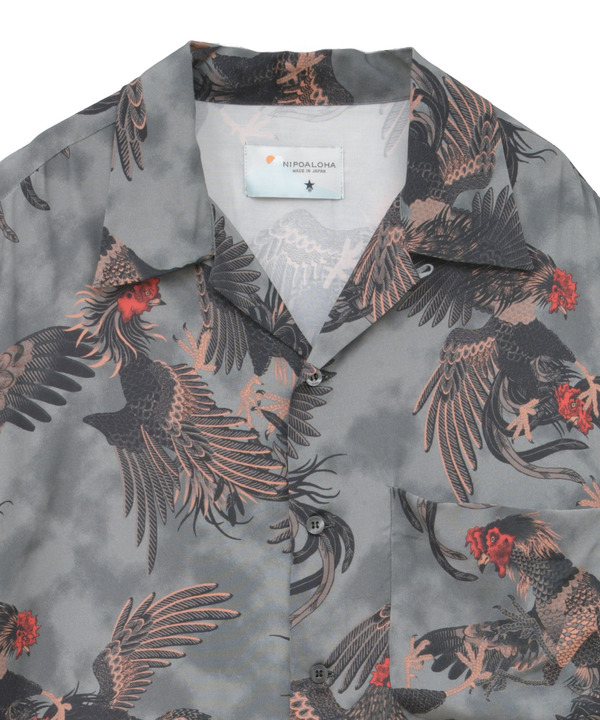【NIPOALOHA】"軍鶏-SHAMO" SHORT SLEEVE SHIRT 詳細画像 15