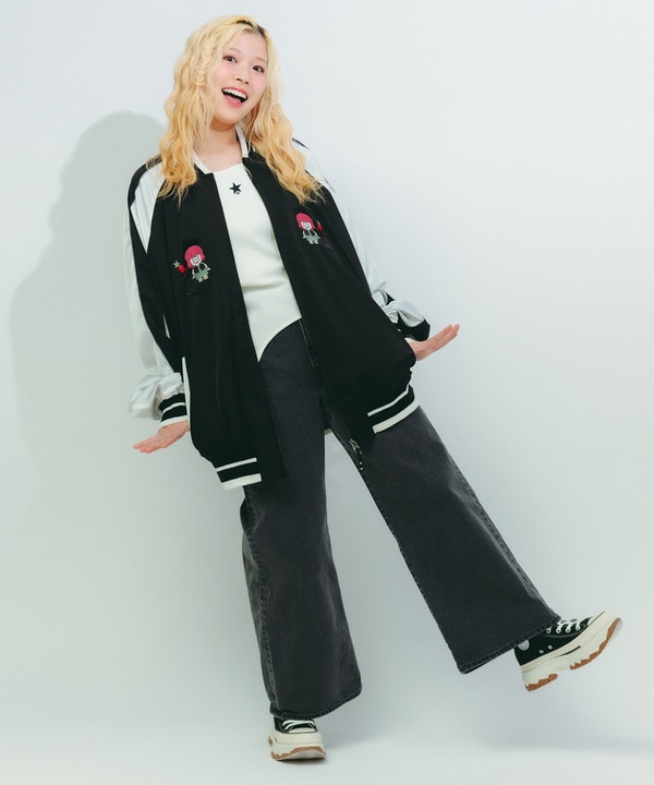 アニメ【ぼっち・ざ・ろっく！】【HUMAN ROBOT】「廣井きくり」OVERSIZE SOUVENIR JACKET(UNISEX) 詳細画像 10