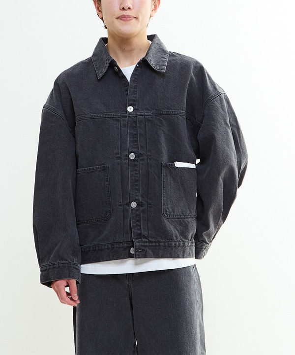 【KURO】DENIM JACKET/ GREY 詳細画像 10