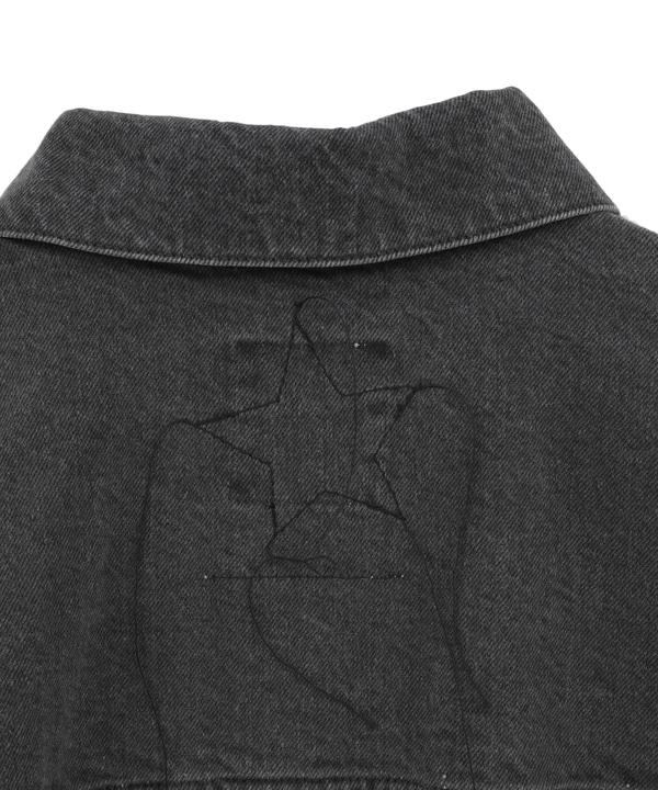 【KURO】DENIM JACKET/ GREY 詳細画像 3